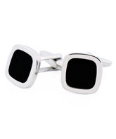 Cudworth Cushion Shape Black Inlay Cufflinks